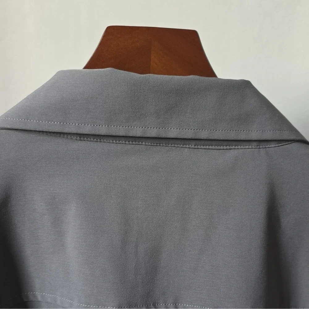 14th & Union Men's Gray Full-Zip Jacket XL. Lightweight casual tech shirt jacket